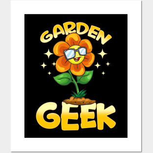 Cute Garden Geek Gardening Pun Planting Flower Posters and Art